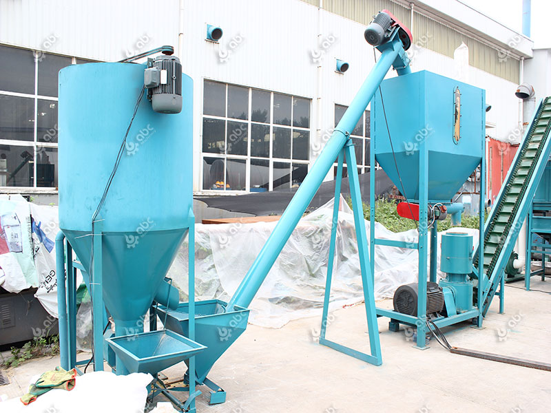 600-1000 Kg Per Hour Small-Scale Flat Die Cattle Feed Pellet Production Line