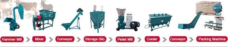 small animal feed pellets making process