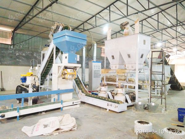2TPH cattle feed pellet plant in China