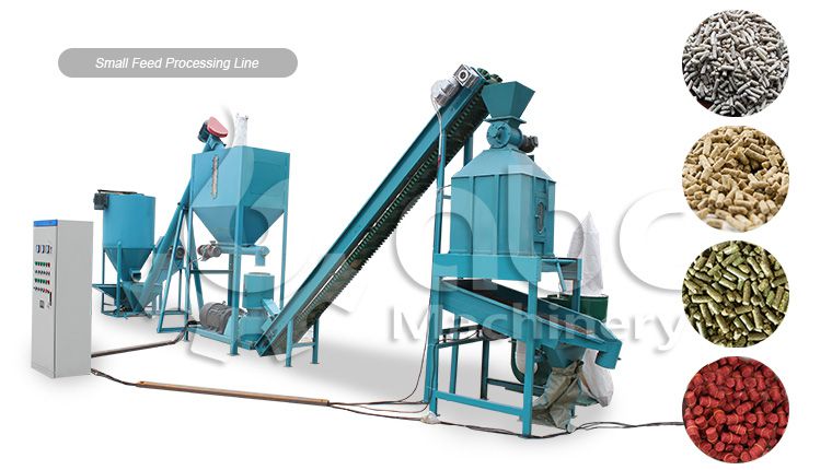 complete animal feed pellet machine set