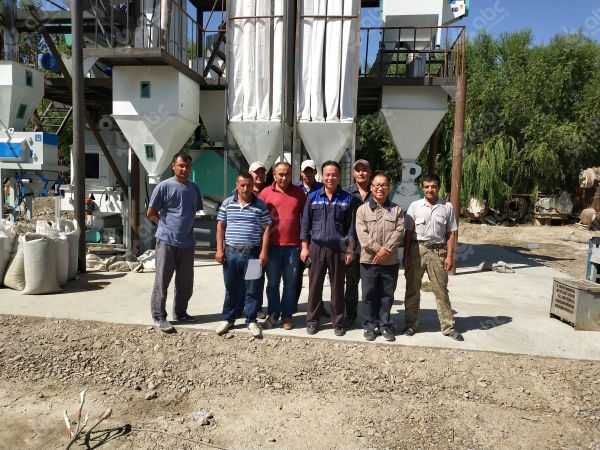 photo taken with feed manufacturing plant client